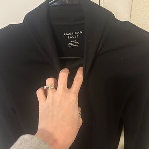 American Eagle Outfitters Black Crop Top